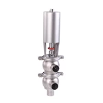 Stainless Steel Sanitary Pneumatic Flow Division Diverter Valves