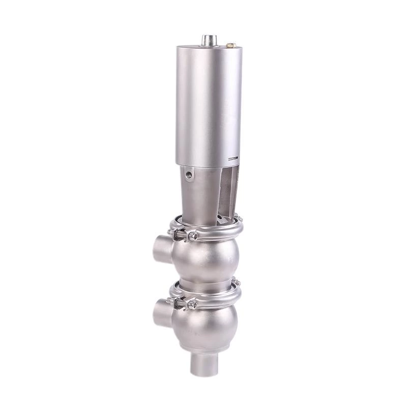 Stainless Steel Sanitary Pneumatic Flow Division Diverter Valves