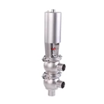 Stainless Steel Sanitary Pneumatic Flow Division Diverter Valves