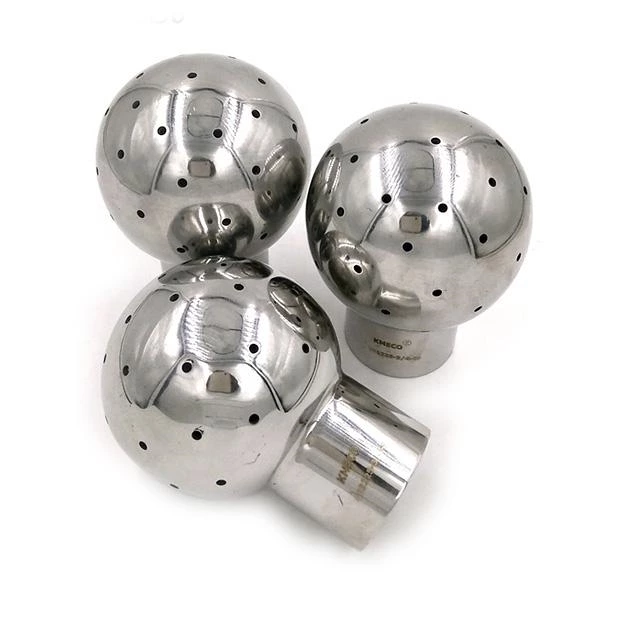 Sanitary Stainless Steel Double Clamp Rotary Spray Ball