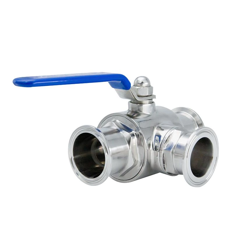 Stainless Steel Sanitary T Port Three-way Ball Valves