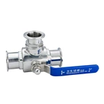 Stainless Steel Sanitary T Port Three-way Ball Valves