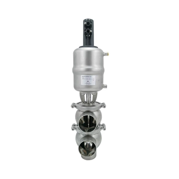 Sanitary Pneumatic 3 Way Flow Diversion Diverter Valves