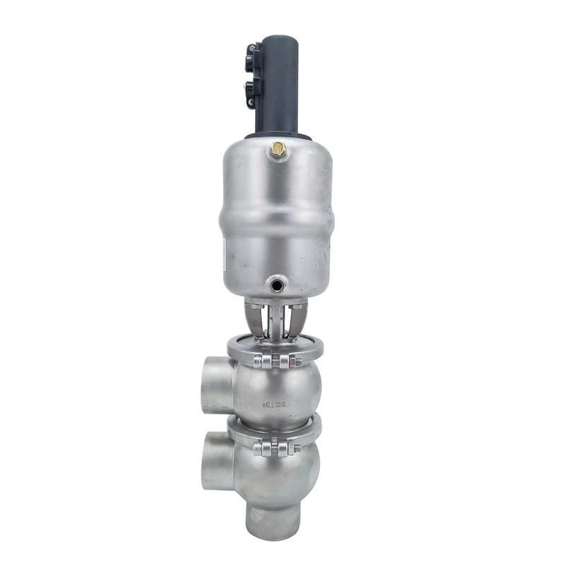 Sanitary Pneumatic 3 Way Flow Diversion Diverter Valves