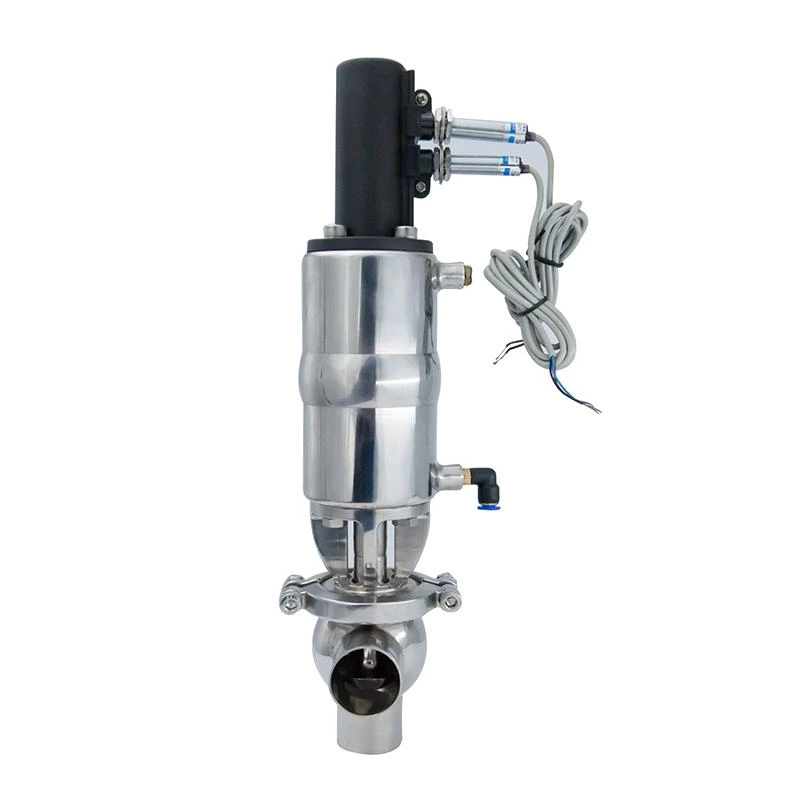 Sanitary Pneumatic 3 Way Flow Diversion Diverter Valves