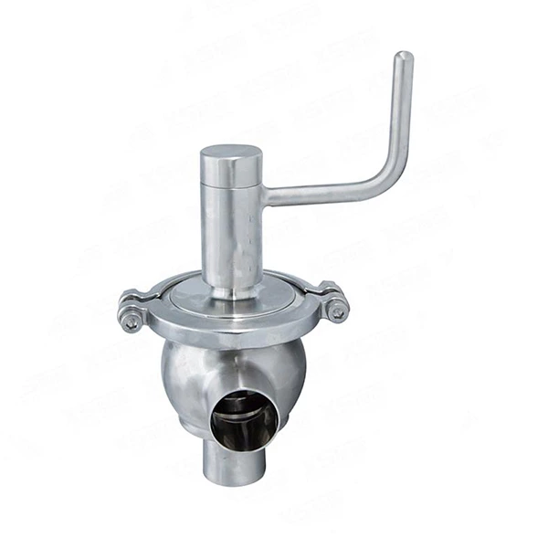 Stainless Steel L Sanitary Manual Shut-off Diverter Valves