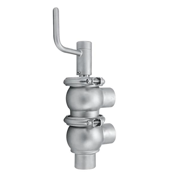 Stainless Steel L Sanitary Manual Shut-off Diverter Valves