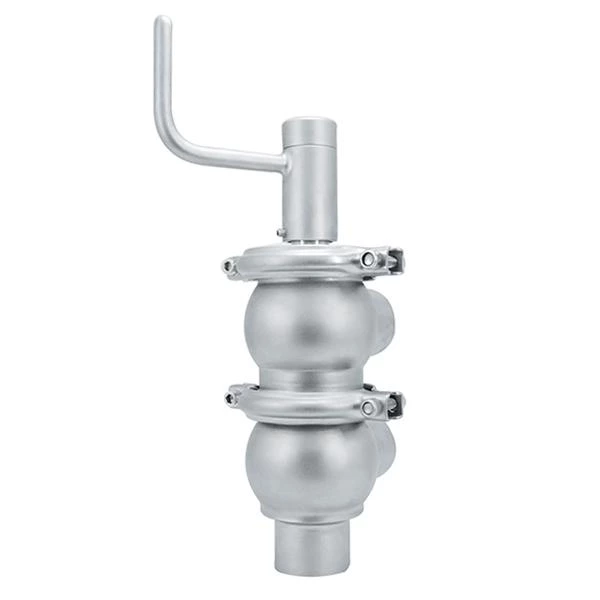 Stainless Steel L Sanitary Manual Shut-off Diverter Valves