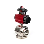 Stainless Steel Sanitary Hygienic Non-retention Pneumatic Ball Valves