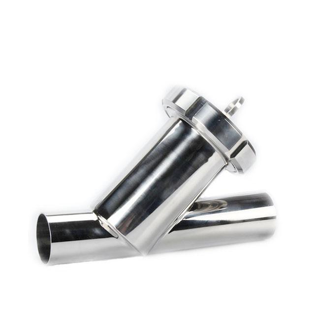 Sanitary 304 316L Welding Angle Type Filter Strainer