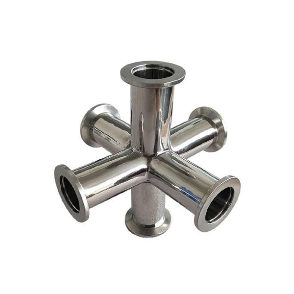 Sanitary Stainless Steel 304 ISO KF25 6-way Cross Vacuum Fitting