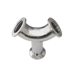 Sanitary Stainless Steel 304 KF NW25 Y Type Tee Vacuum 90 Degree Elbow Welded with Flange