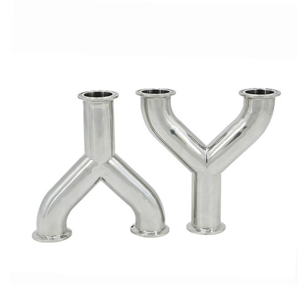 Sanitary Stainless Steel 45 Degree Elbow Type Mirror Polished Surface Tee