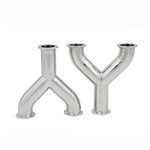 Sanitary Stainless Steel 45 Degree Elbow Type Mirror Polished Surface Tee