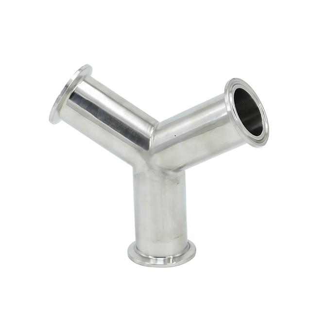Sanitary Stainless Steel 45 Degree Elbow Type Mirror Polished Surface Tee