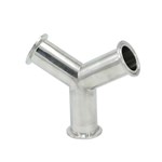 Sanitary Stainless Steel 45 Degree Elbow Type Mirror Polished Surface Tee