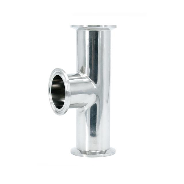 Sanitary Stainless Steel 45 Degree Elbow Type Mirror Polished Surface Tee
