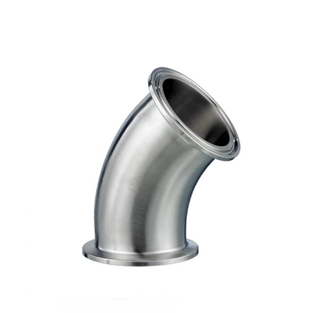 S32750 Sanitary Stainless Steel 45 Degree Pipe Elbow Bend