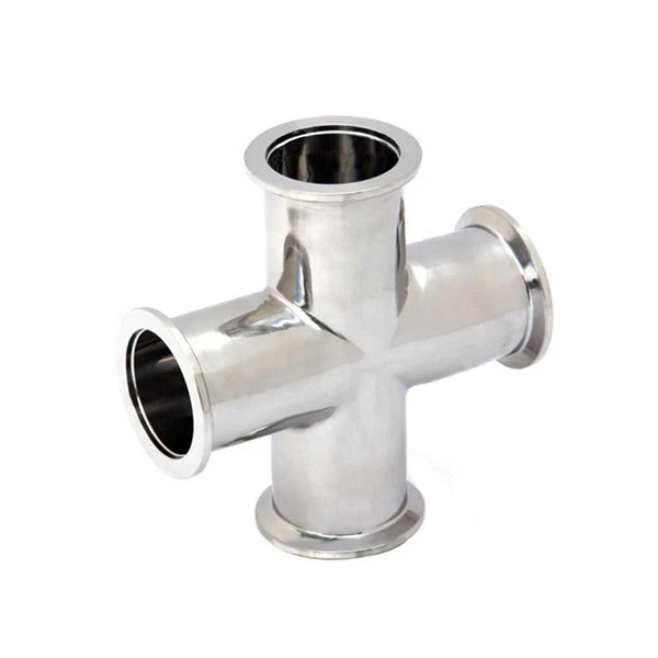 Stainless Steel Adapter KF NW ISO 4 Way Vacuum Fitting Cross