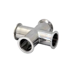 Stainless Steel Adapter KF NW ISO 4 Way Vacuum Fitting Cross