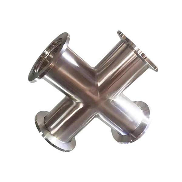 Stainless Steel Adapter KF NW ISO 4 Way Vacuum Fitting Cross