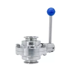 Stainless Steel SS304 Dn20-Dn100 Tc Tri Clamping Butterfly Ball Valve