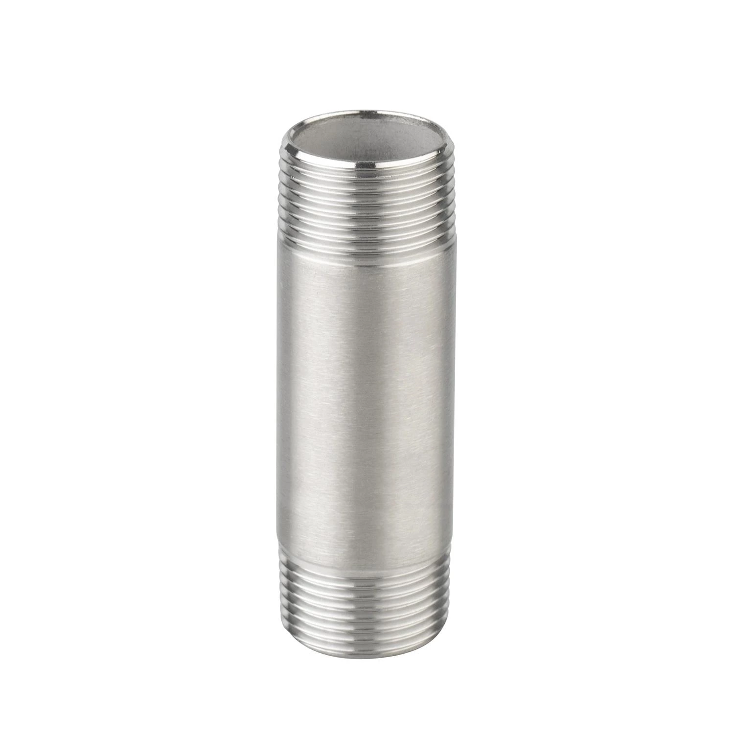 Stainless Steel Pipe Fitting 304 1/4"-4" NPT/BSPT Double Threaded Nipple