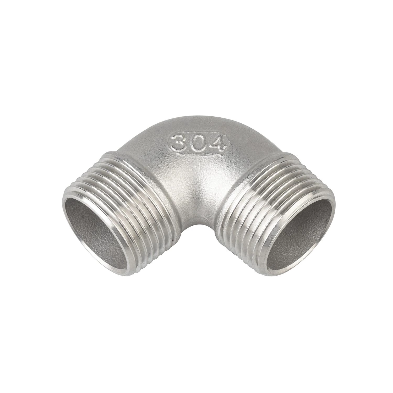 Stainless Steel Pipe Fitting 304 BSPT NPT 2" 90 Degree Threaded Elbow