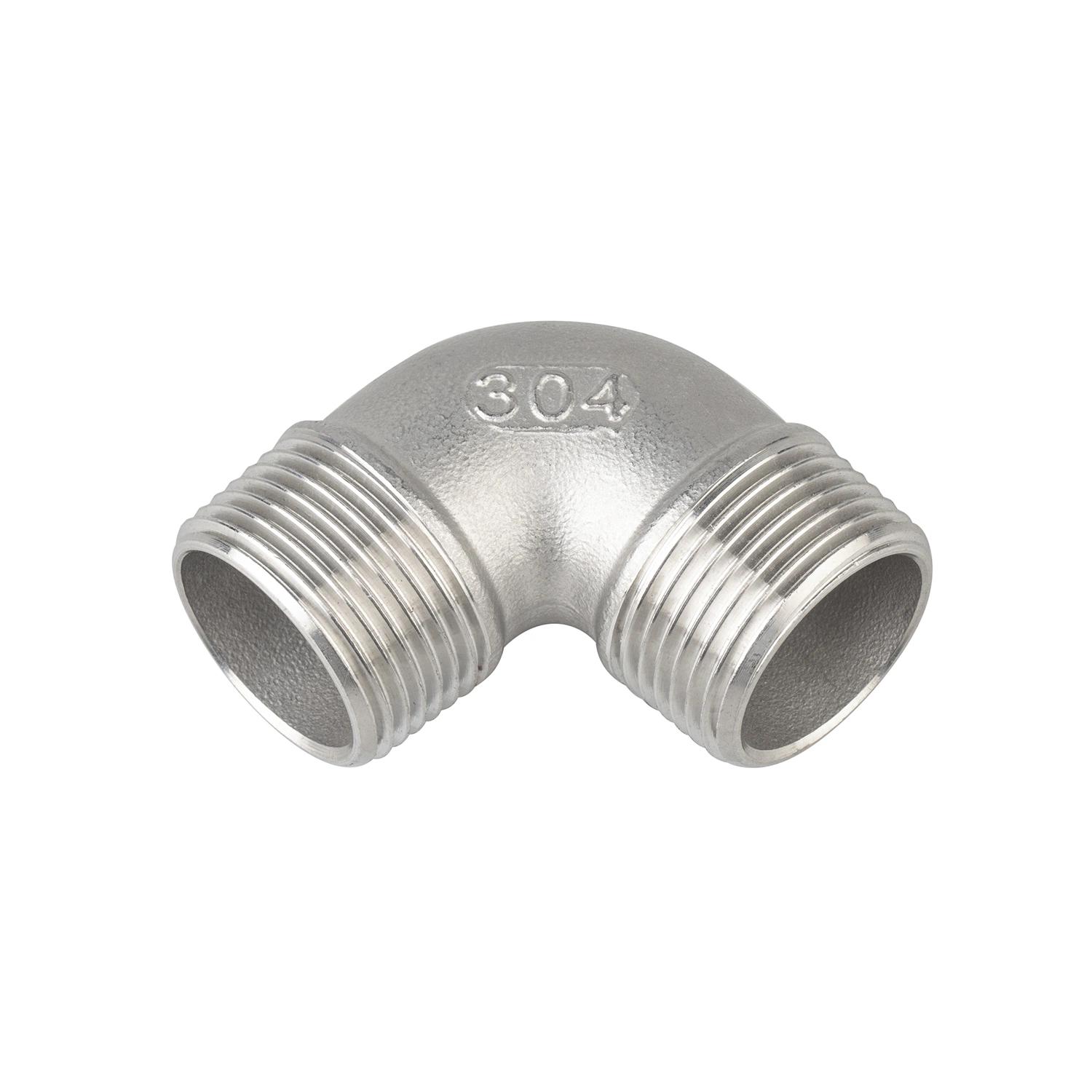 Stainless Steel Pipe Fitting 304 BSPT NPT 2" 90 Degree Threaded Elbow