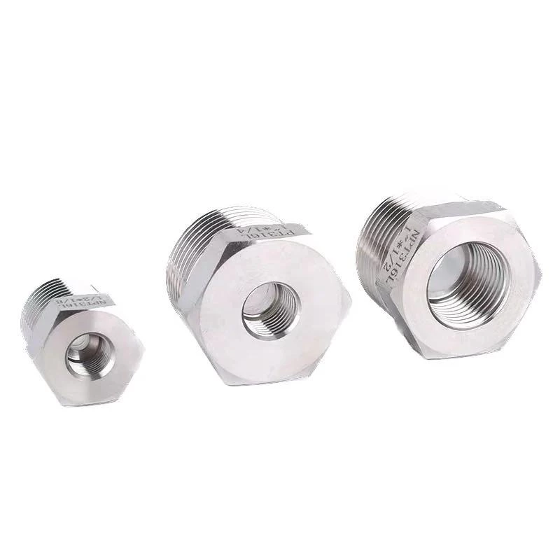 Factory Supply Stainless Steel Threaded Pipe Fittings Bushings for Adapter