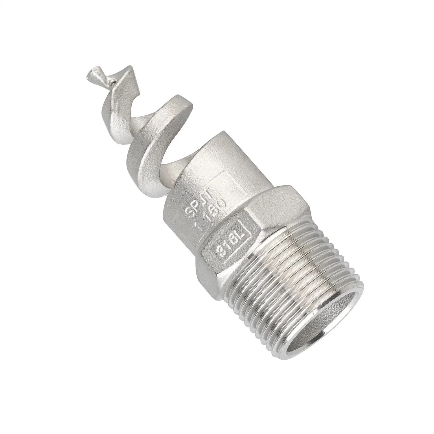 Stainless Steel Pipe Fitting Full Cone Male Threaded Water Spiral Nozzle