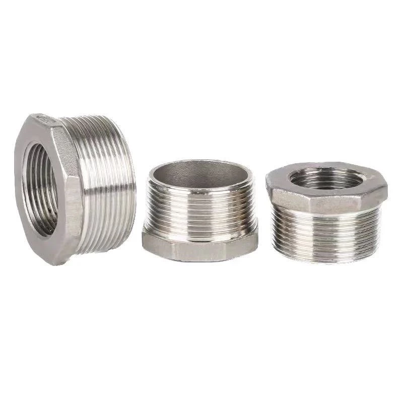 Stainless Steel Negative Reducer Hex Bushing Male NPT to Female NPT Cast Pipe Adapter Fitting