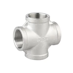 Stainless Steel Pipe Fitting SS304 Female Thread Cross Joints