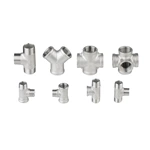 Stainless Steel Pipe Fitting SS304 Female Thread Cross Joints