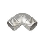 Stainless Steel Pipe Fitting Double Male Threaded 90 Elbow