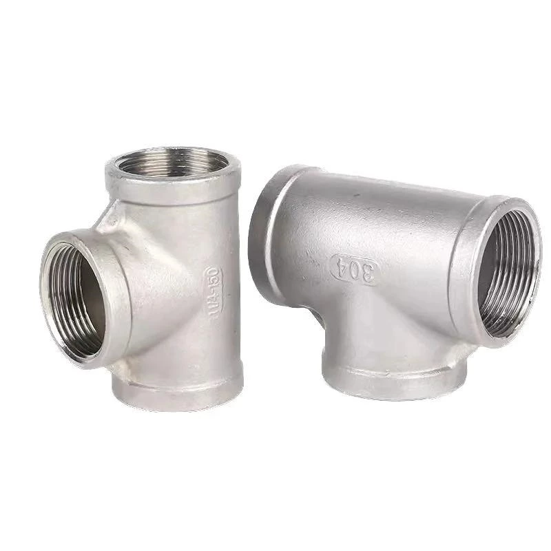 Customized Stainless Steel Pipe Female Thread Equal Tee Manufacturer