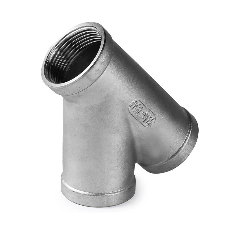 NPT BSPT Threaded Stainless Steel Material Threaded Pipe Fittings Euqal Tee SS304&316