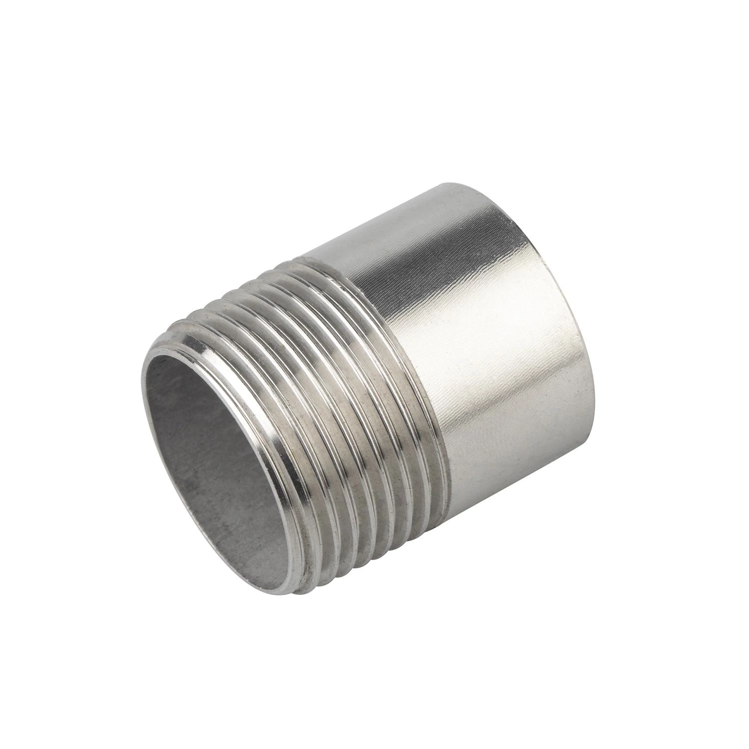 Stainless Steel Pipe Fittings 1/4"-4" NPT/BSPT One End Threaded Welded Nipple