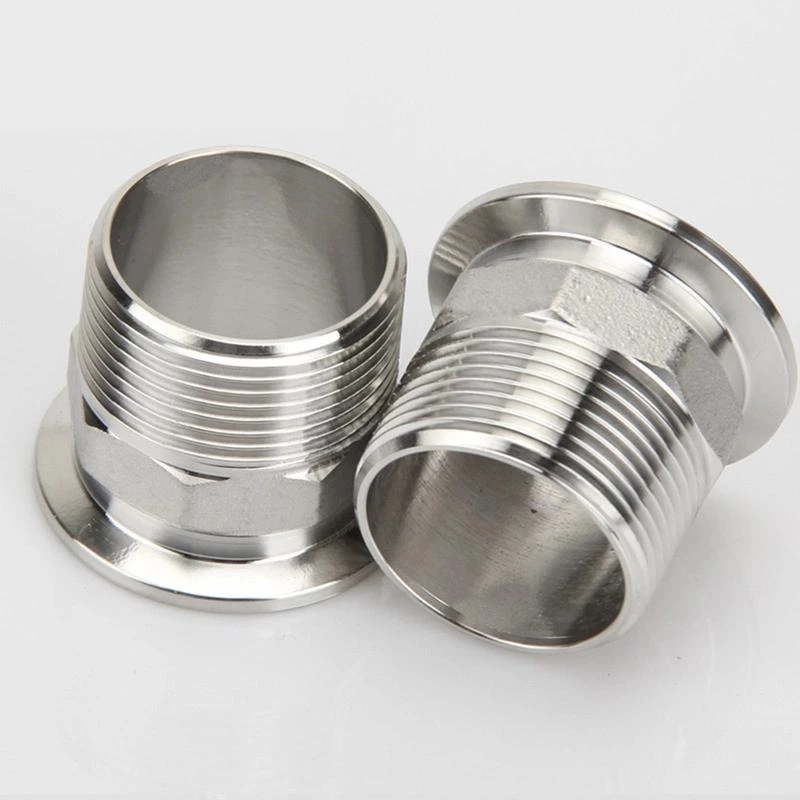 Sanitary Stainless Steel Male Thread Ferrule Adapter Hexagon Nipple