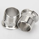 Sanitary Stainless Steel Male Thread Ferrule Adapter Hexagon Nipple