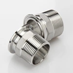 Sanitary Stainless Steel Male Thread Ferrule Adapter Hexagon Nipple