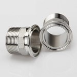 Sanitary Stainless Steel Male Thread Ferrule Adapter Hexagon Nipple