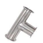 Hygienic Pipe Clamped Tee Fittings Made of SS 304 or 316L