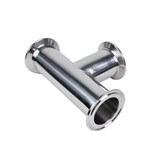Hygienic Pipe Clamped Tee Fittings Made of SS 304 or 316L
