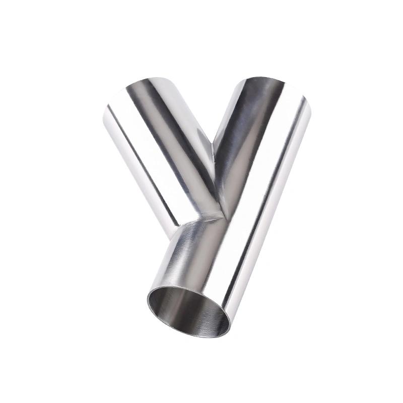 316L Stainless Steel Y Tee Polished Surface Finish