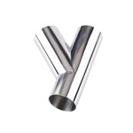 316L Stainless Steel Y Tee Polished Surface Finish