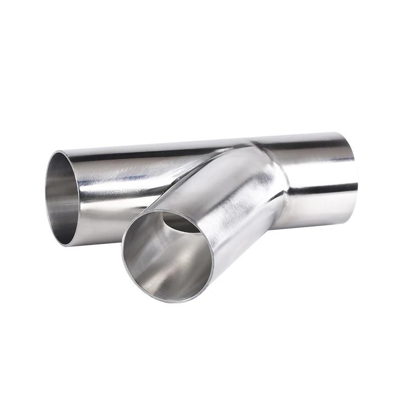 316L Stainless Steel Y Tee Polished Surface Finish