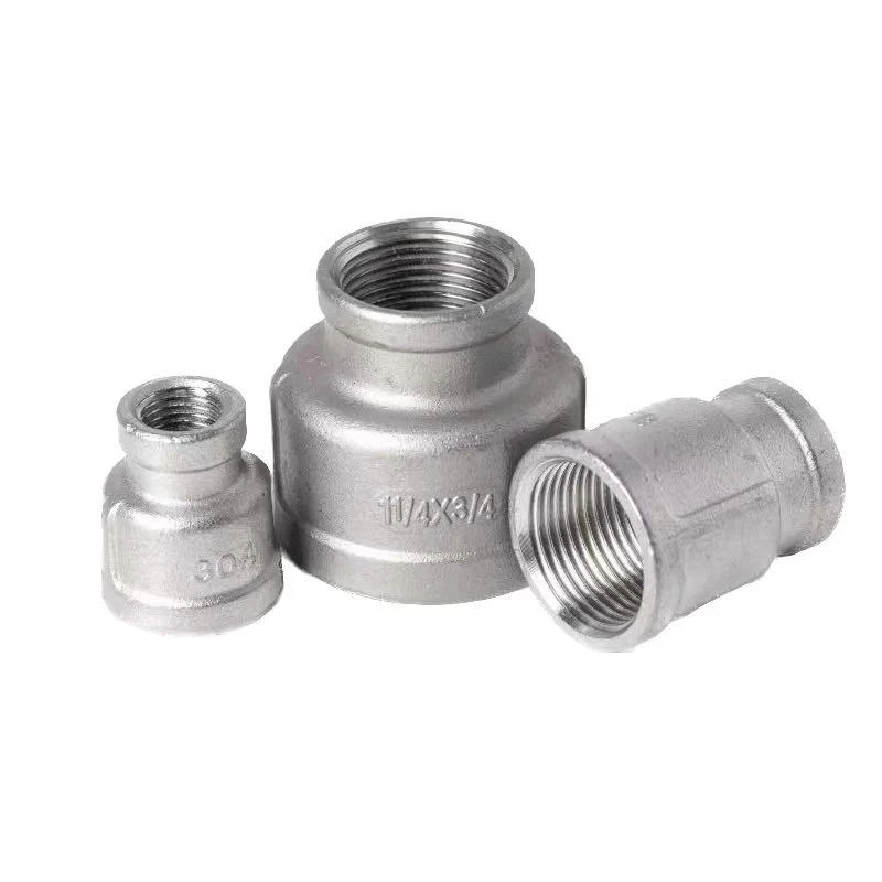 OEM Service Stainless Steel Female Thread Casting Pipe Fitting Connector Reducing Socket for Plumbing Bathroom Toilet Accessories