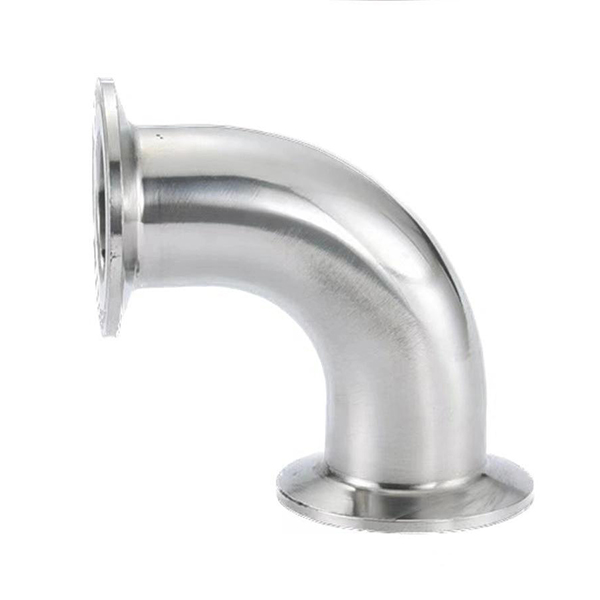 Sanitary 90 Degree SS304 316L Pipe Fitting Clamped Elbow