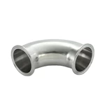 Stainless Steel Pipe Fitting Forged Sanitary 90 Degree SS304 316L Pipe Fitting Welded Clamped Elbow